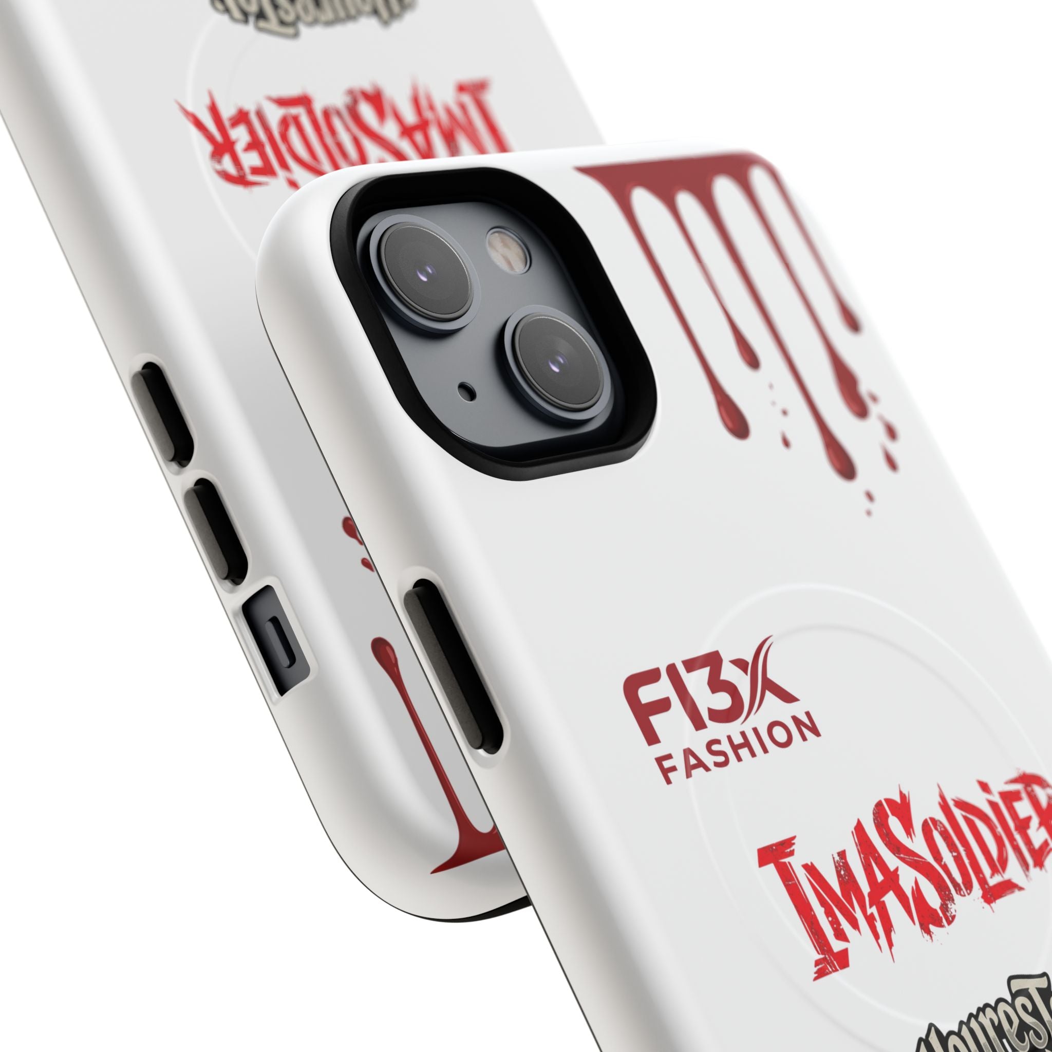 Tough Magnetic Phone Case — 'ImASoldier' Blood Drip Gaming Design