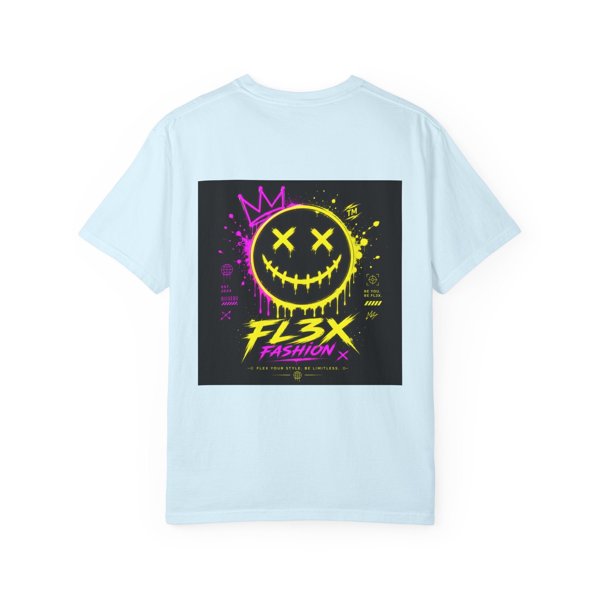 Graphic Tee — Neon Graffiti Smiley "FL3X Fashion"