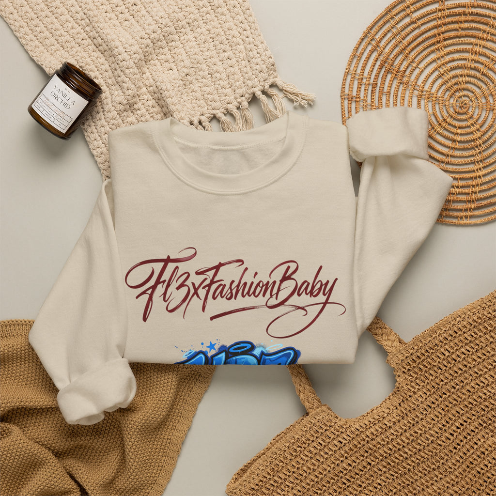 Crewneck Sweatshirt — KBZ Graffiti Logo "FtxFashionBaby" Streetwear