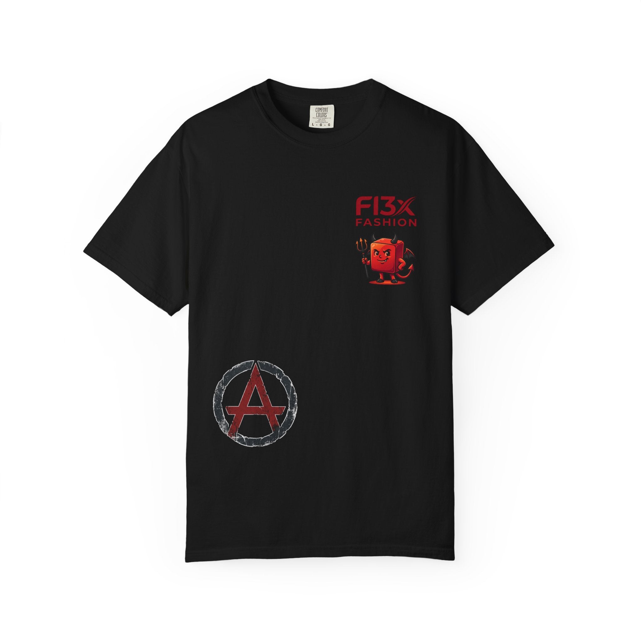 Graphic T-Shirt — Occult Pyramid Eye Design with 'Fix Fashion' Patch