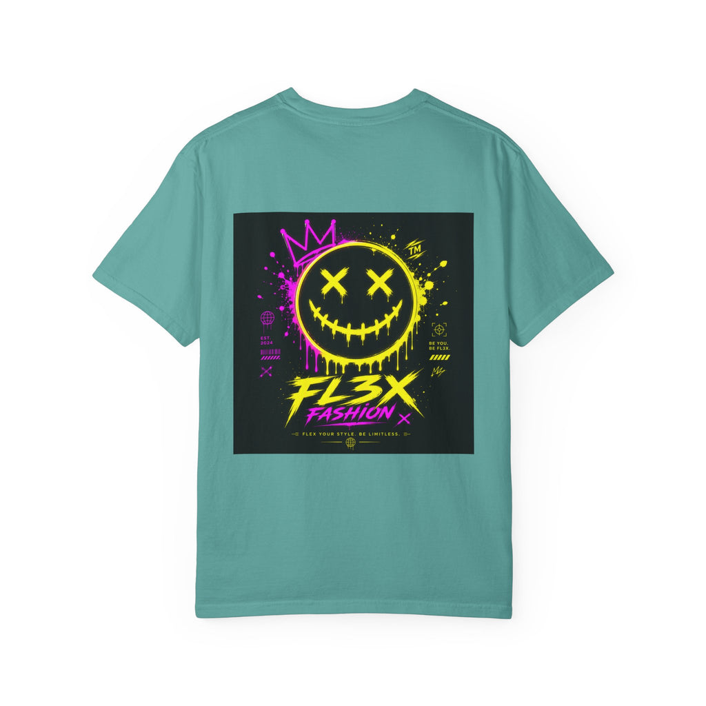 Graphic Tee — Neon Graffiti Smiley "FL3X Fashion"