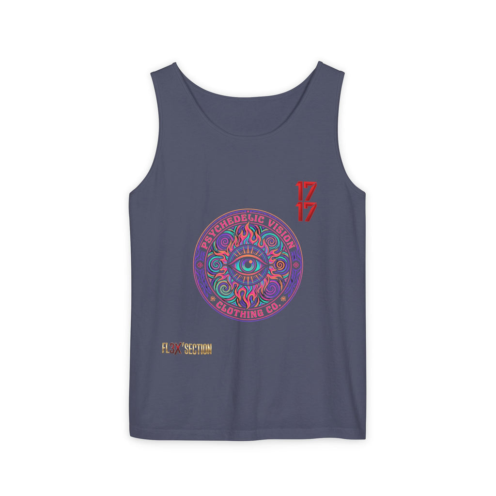 Psychedelic Vision Tank Top — Retro Eye Mandala Graphic