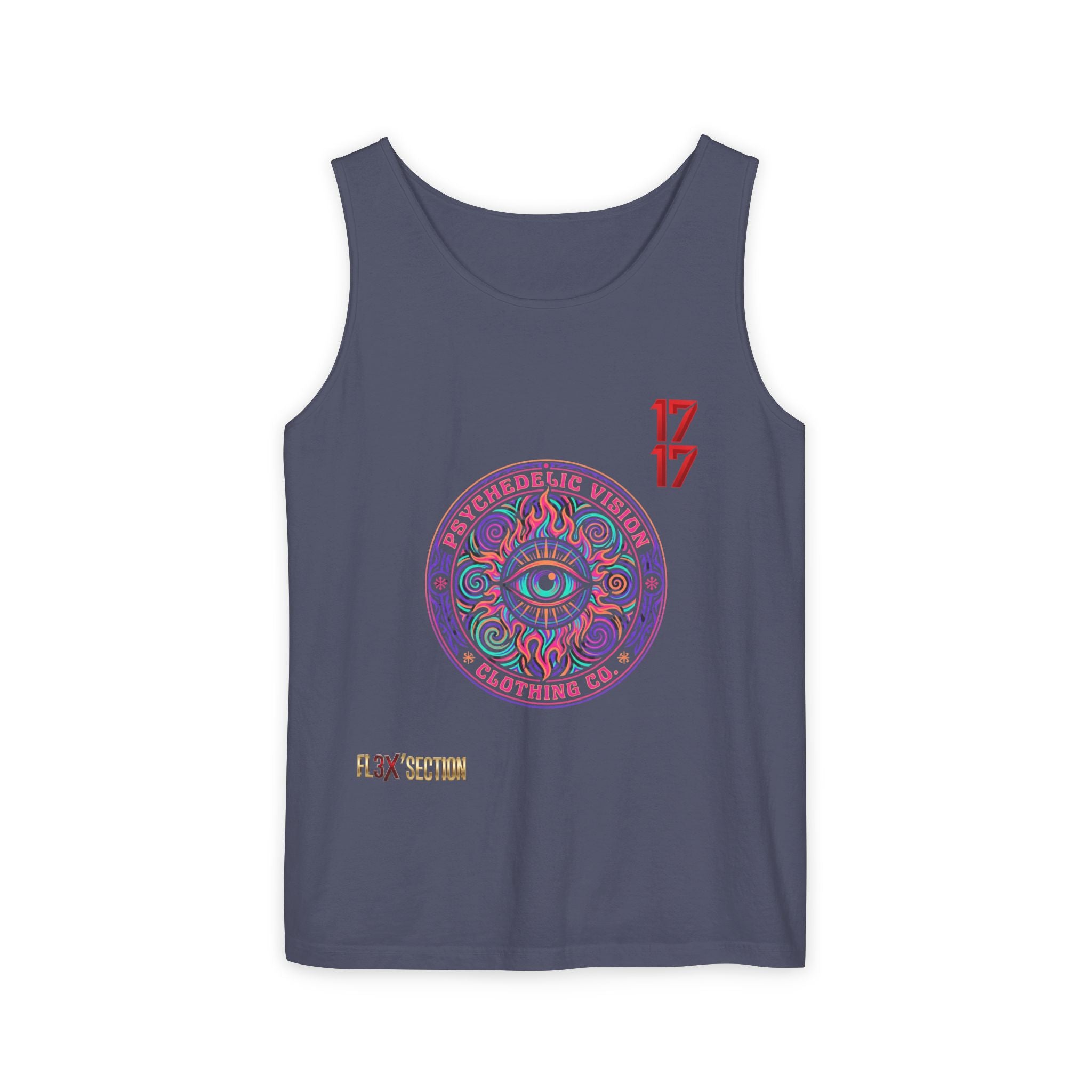 Psychedelic Vision Tank Top — Retro Eye Mandala Graphic