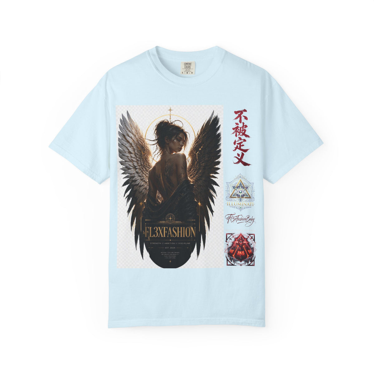 Angel Wings Graphic Tee — "FL3XFASHION" Gothic Streetwear T-Shirt