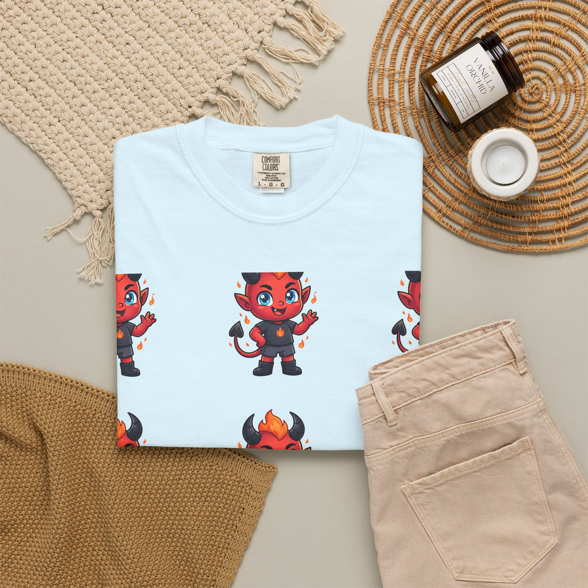 Illuminati Israel Pyramid T-Shirt with Devil Character Pattern