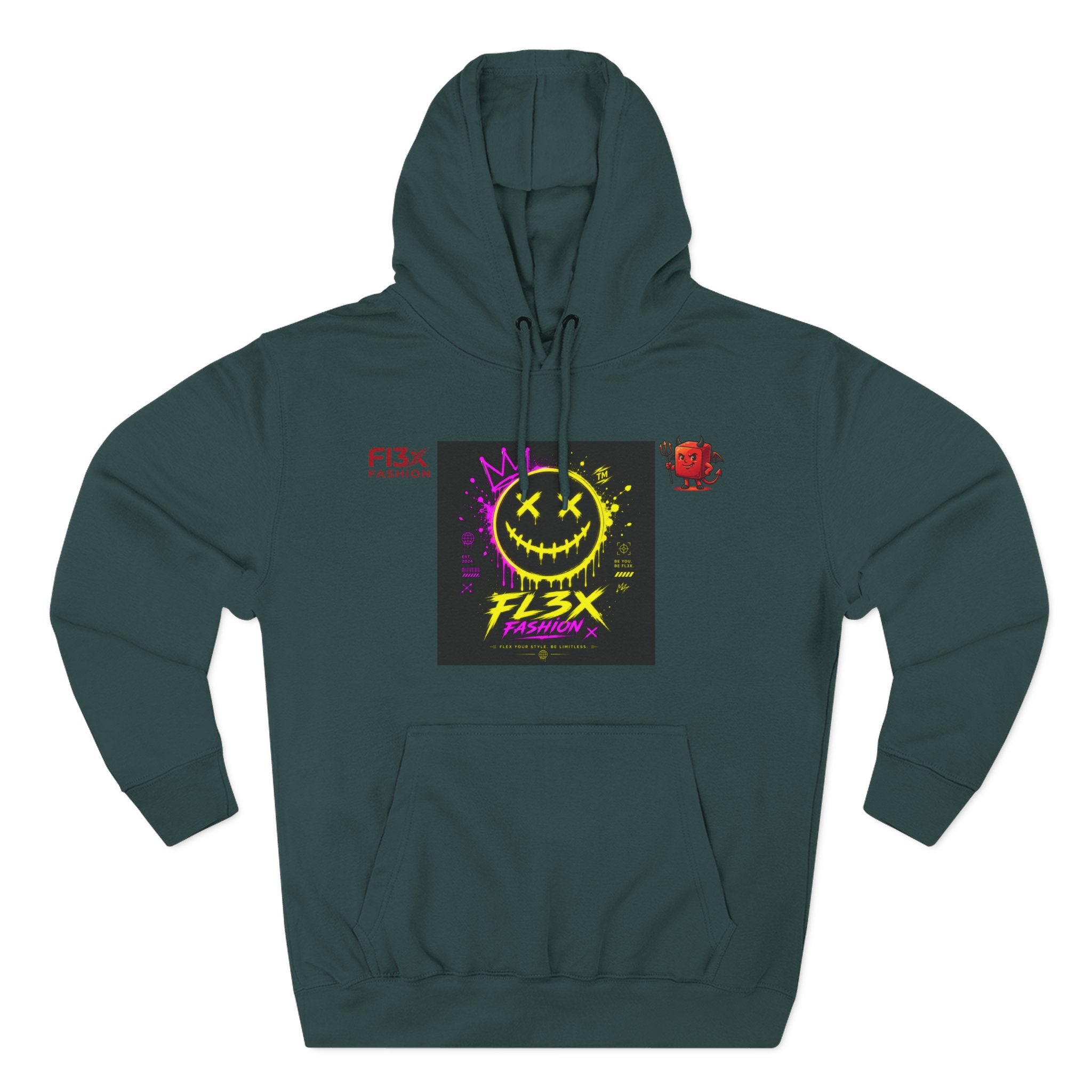 Smiley Neon Graphic Hoodie — FL3X Fashion Streetwear
