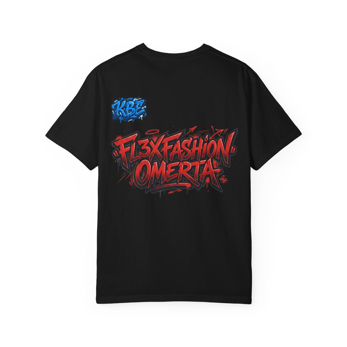 Cyberpunk Streetwear T-Shirt — "Fl3x Fashion Omertà" Graphic