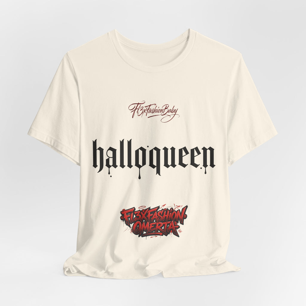 Halloqueen Gothic Tee — 'Halloqueen' Graphic Halloween T-Shirt