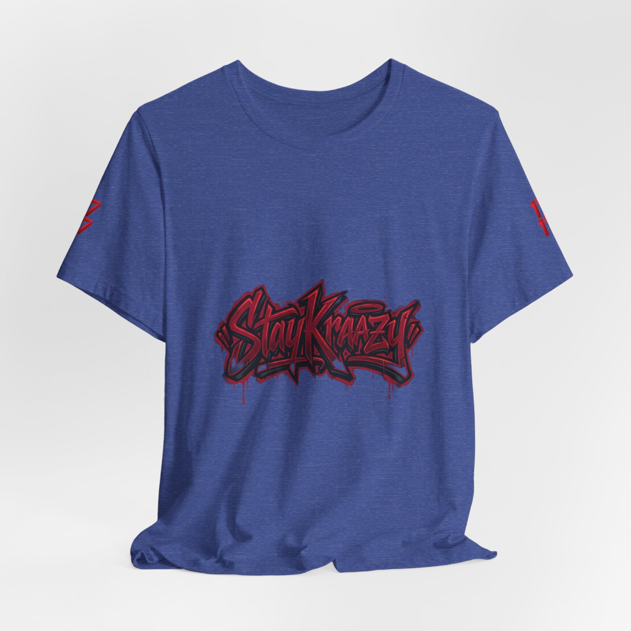 Stay Krazi Graffiti Tee — Red 17 Streetwear T‑Shirt