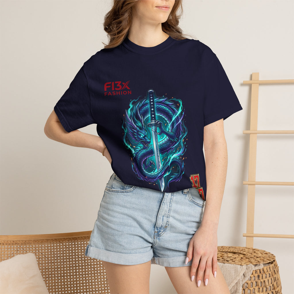 Dragon Katana T-Shirt — Neon Samurai Sword Graphic Tee (17/17)