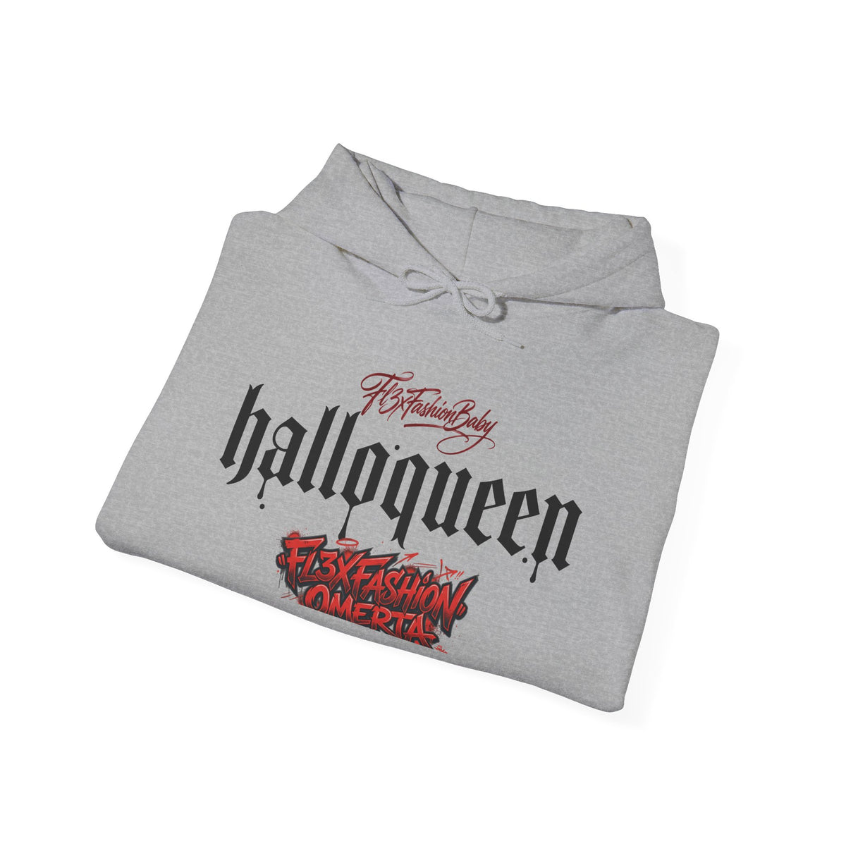HallowQueen Gothic Halloween Hoodie — “HallowQueen” Graphic Pullover