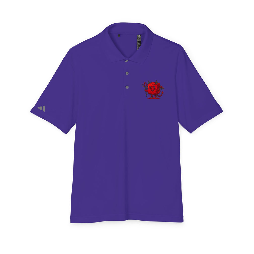Red Devil Logo Polo Shirt — Embroidered Small Chest Graphic, Golf & Casual Wear