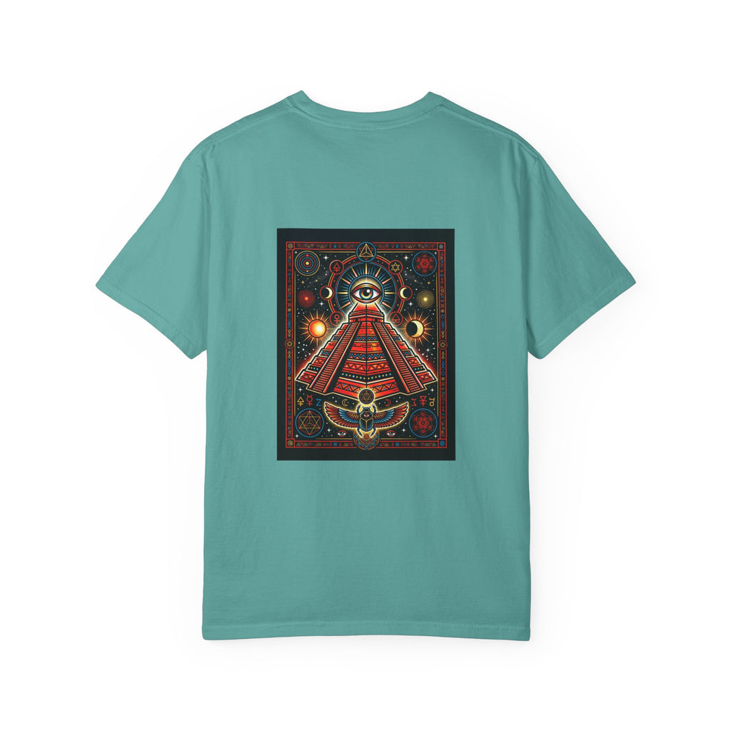 Graphic T-Shirt — Occult Pyramid Eye Design with 'Fix Fashion' Patch