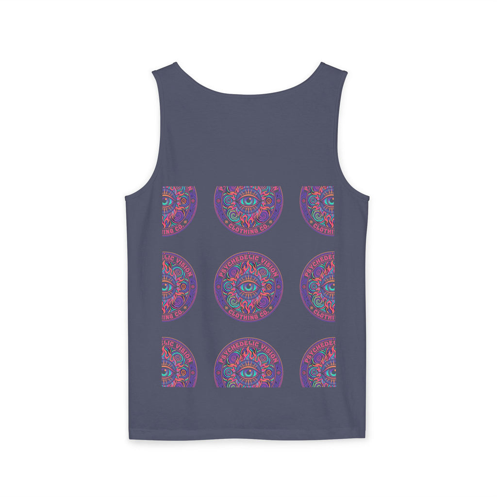 Psychedelic Vision Tank Top — Retro Eye Mandala Graphic