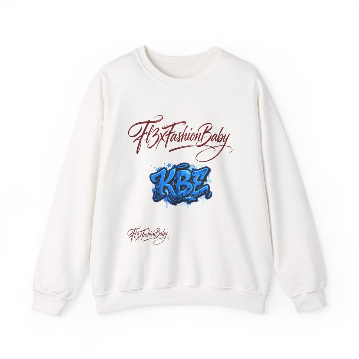 Crewneck Sweatshirt — KBZ Graffiti Logo "FtxFashionBaby" Streetwear