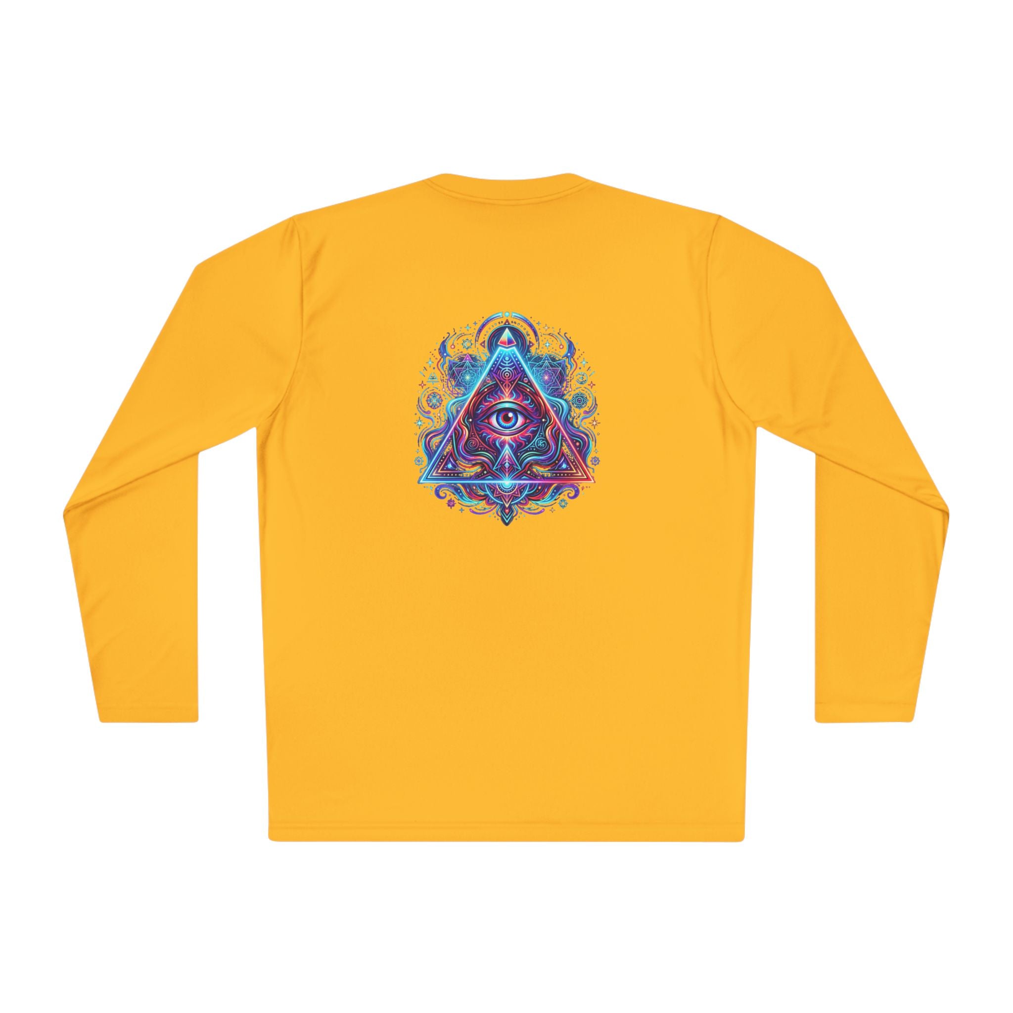 All-Seeing Eye Triangle Long Sleeve Tee — Psychedelic Mystic Graphic Shirt
