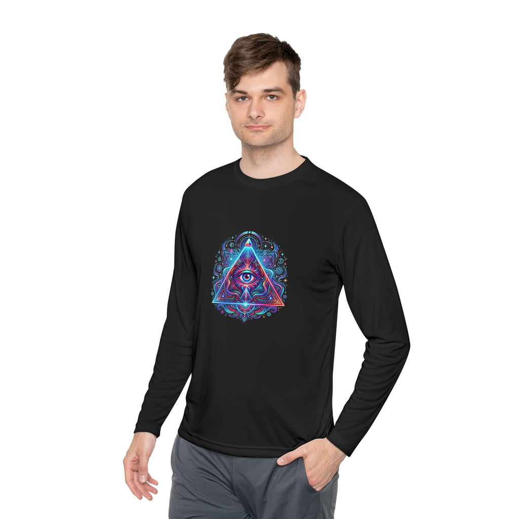 All-Seeing Eye Triangle Long Sleeve Tee — Psychedelic Mystic Graphic Shirt