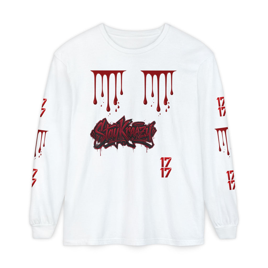 Blood Drip Graphic Long Sleeve Tee