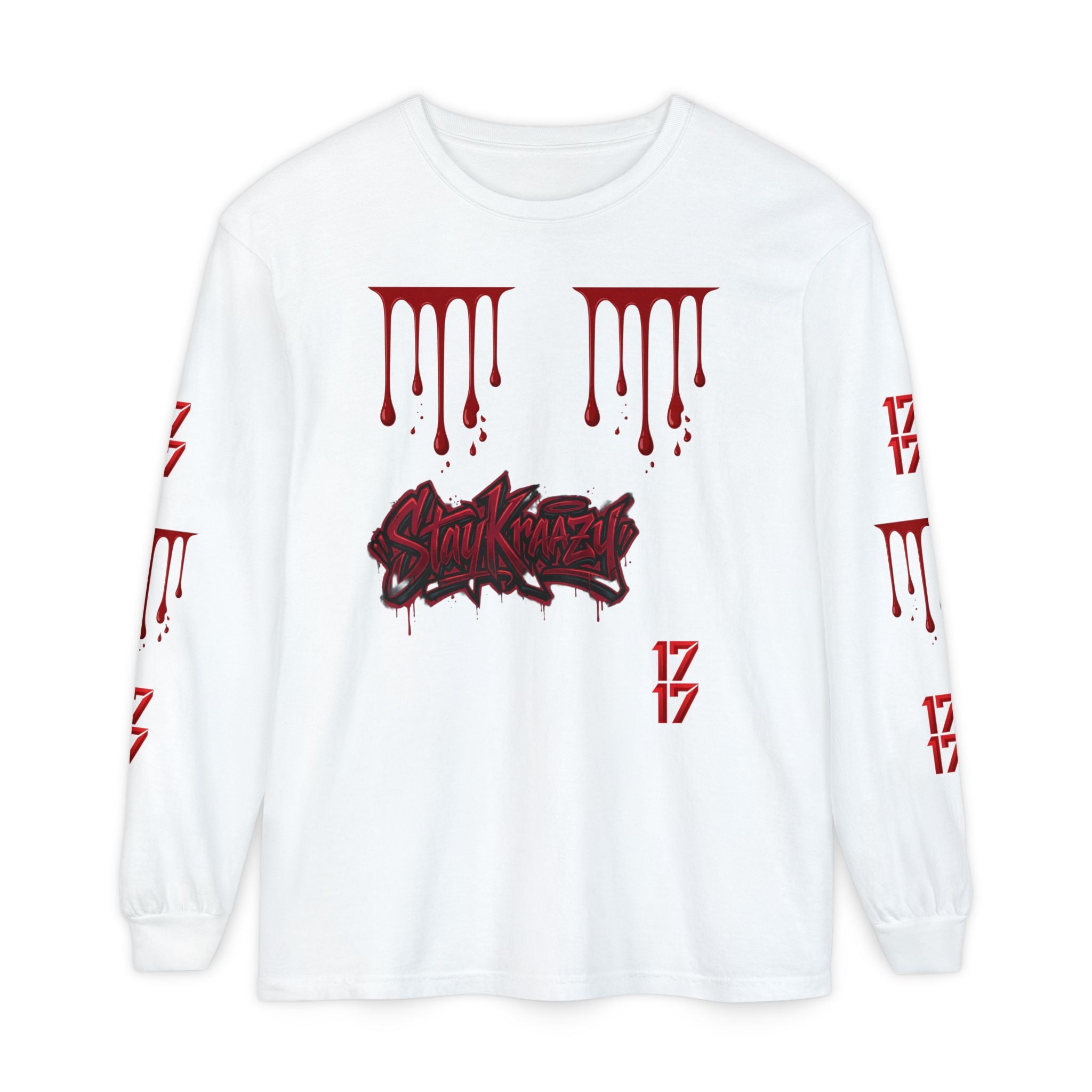 Blood Drip Graphic Long Sleeve Tee