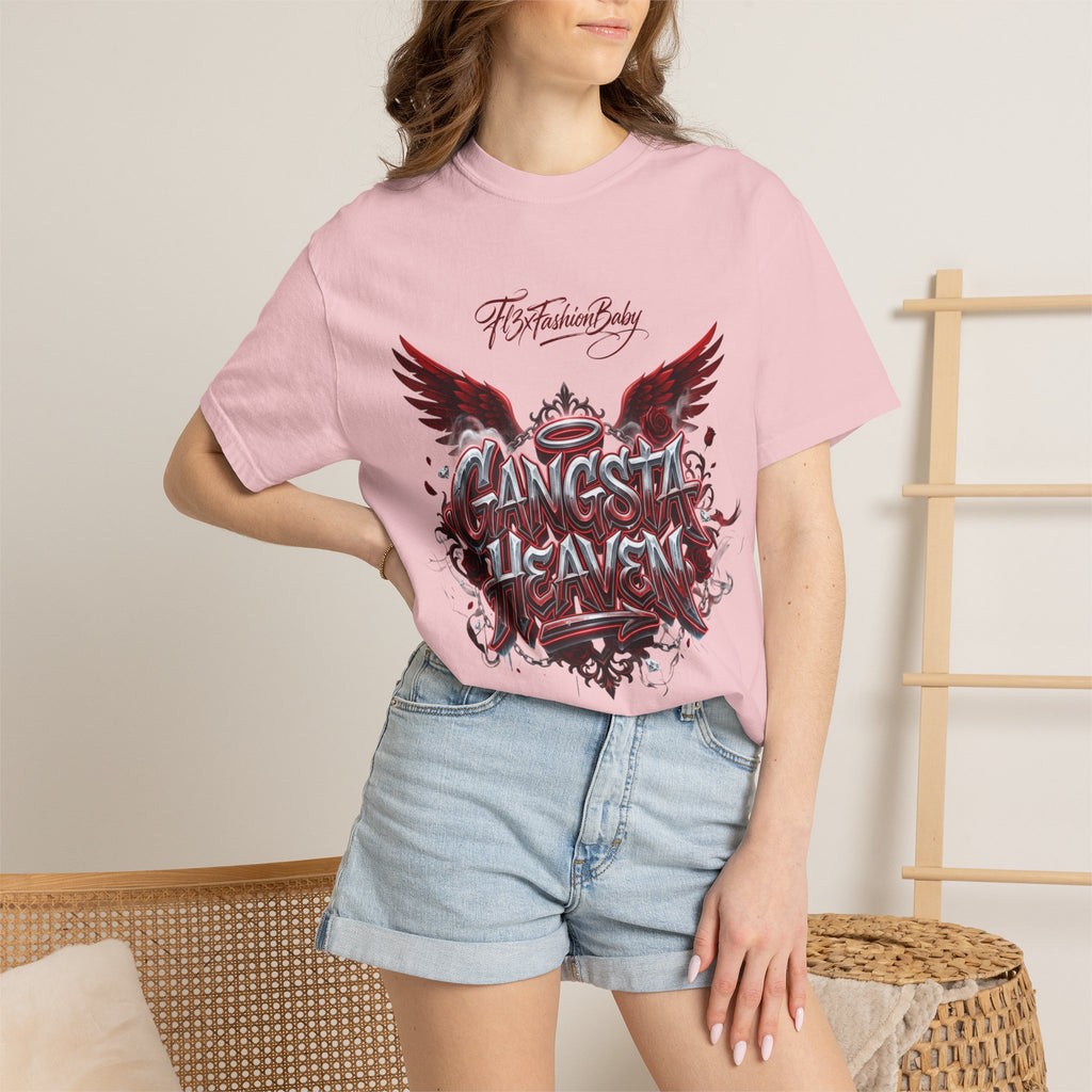 Gangsta Heaven Graphic T-Shirt — Scripted Front & Vertical Kanji Back