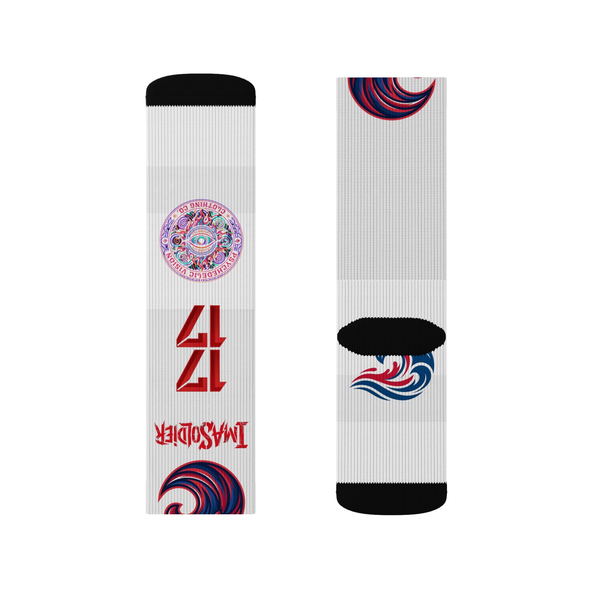 Custom Sublimation Logo Socks — F13X Fashion Branded Crew Socks