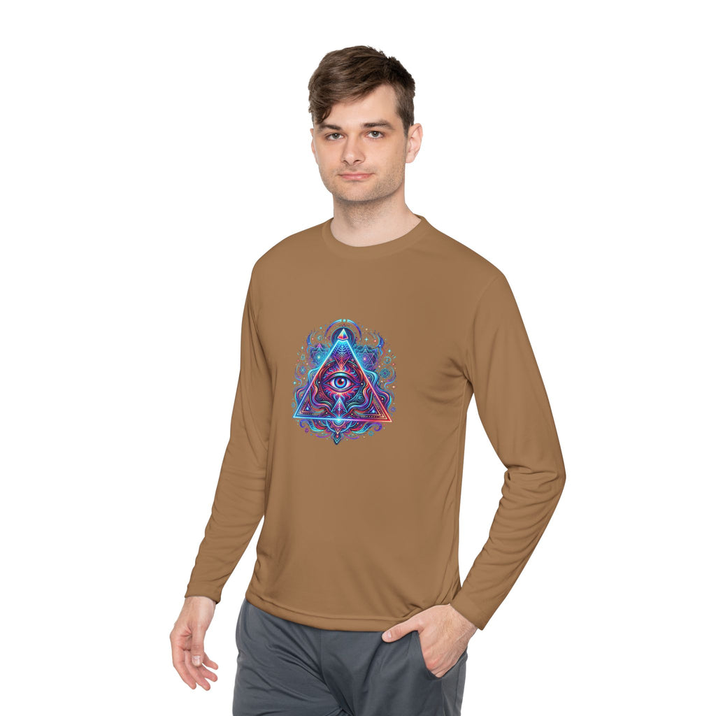 All-Seeing Eye Triangle Long Sleeve Tee — Psychedelic Mystic Graphic Shirt