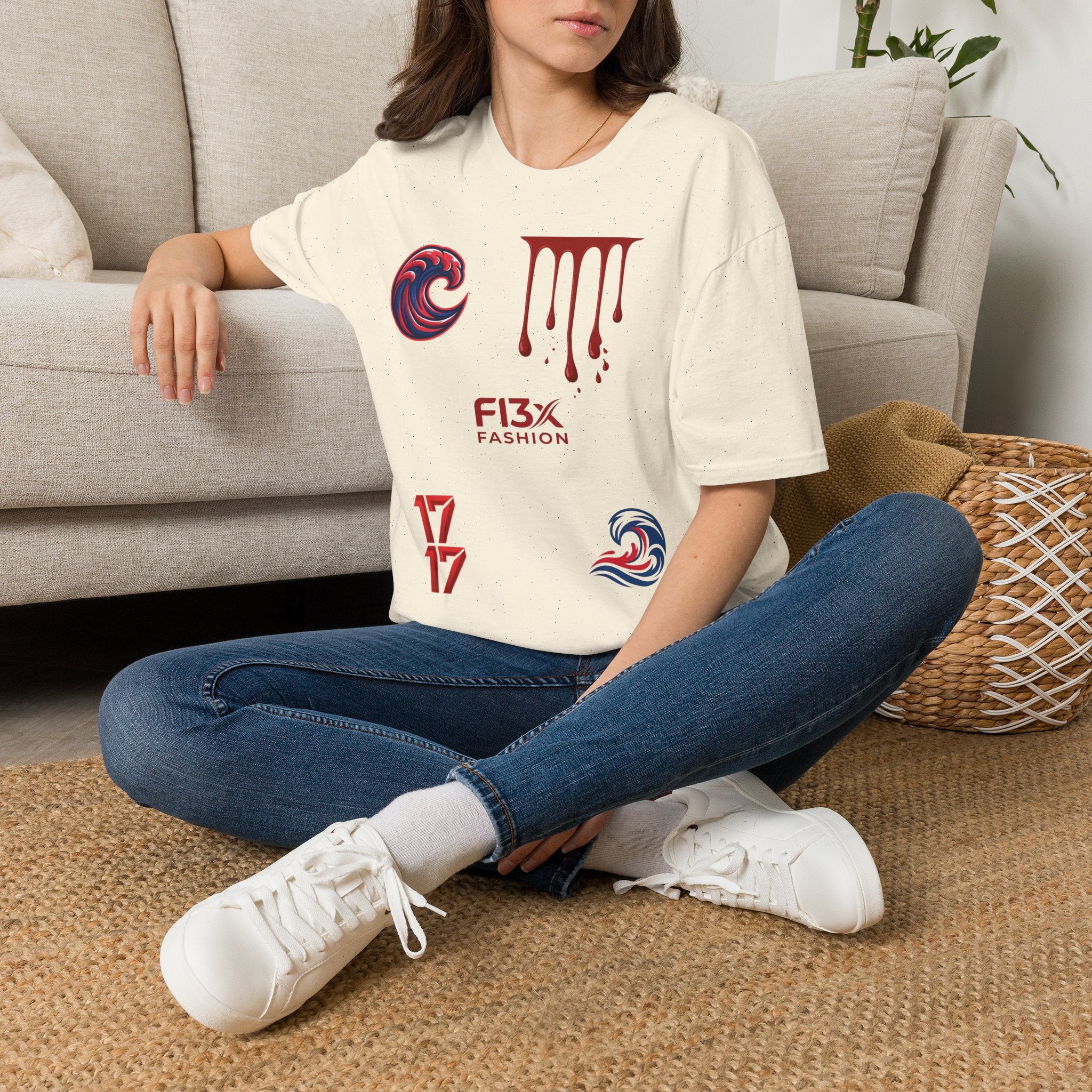 Graphic Tee — F13x Fashion Drip & Wave Design