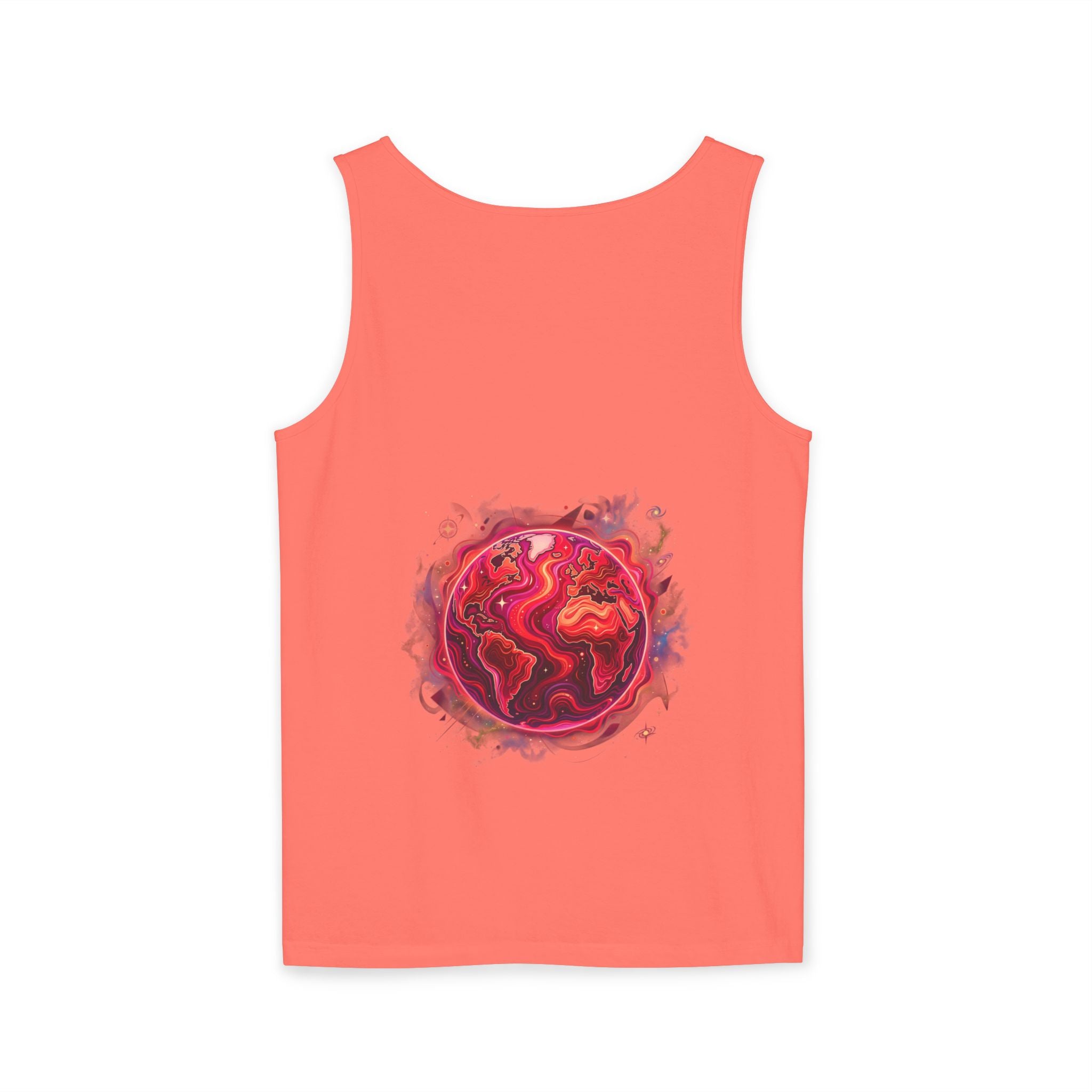 Red Planet Graphic Tank Top — '17/17' Streetwear Planet Design