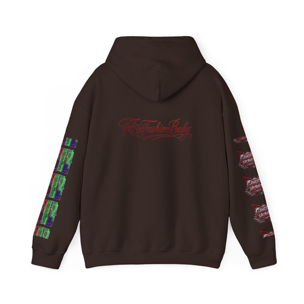 Midnight Run Hoodie — Graphic Streetwear Pullover with Sleeve Prints