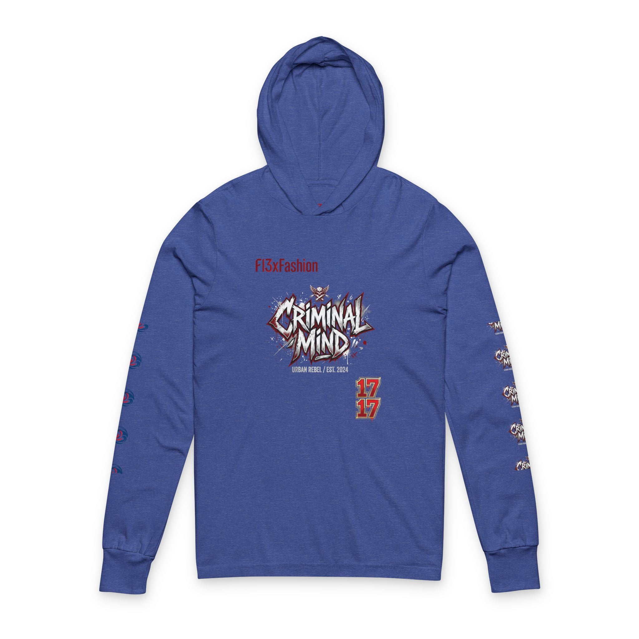 Criminal Mind Graphic Hooded Long-Sleeve Tee