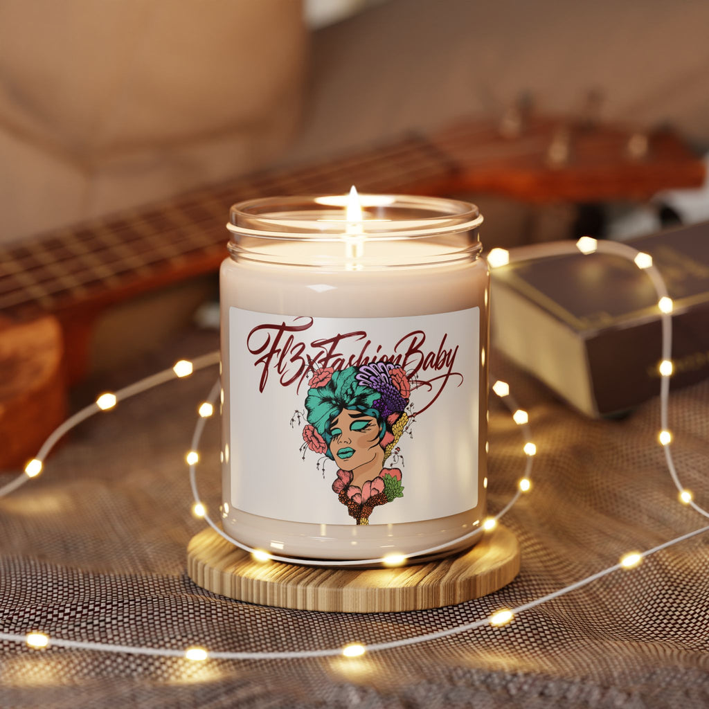 Soy Candle — "FitzFashionBaby" Floral Portrait Scented Candle, 9oz
