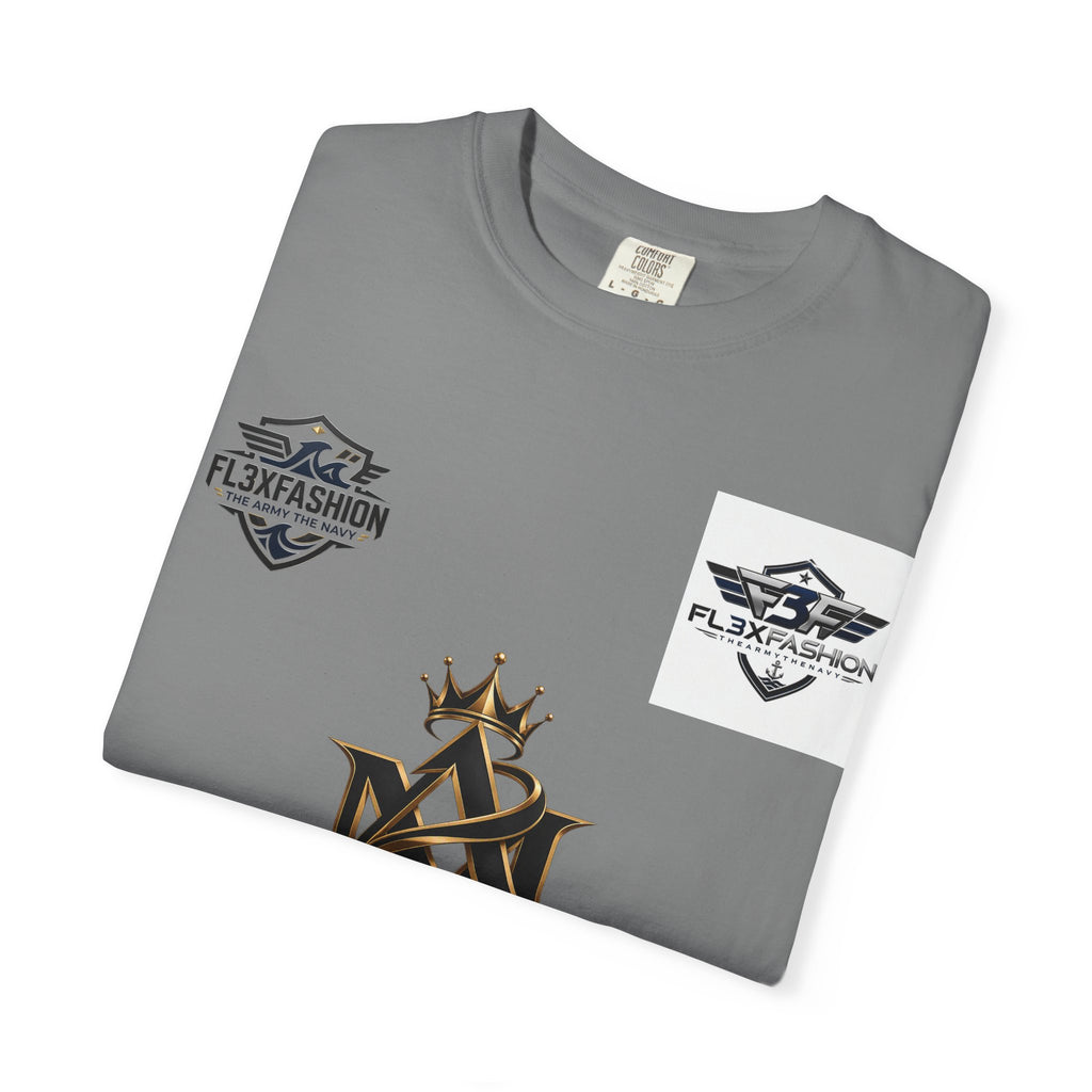 Graphic T-Shirt — Mythic Warrior Back Print with Crest Logos