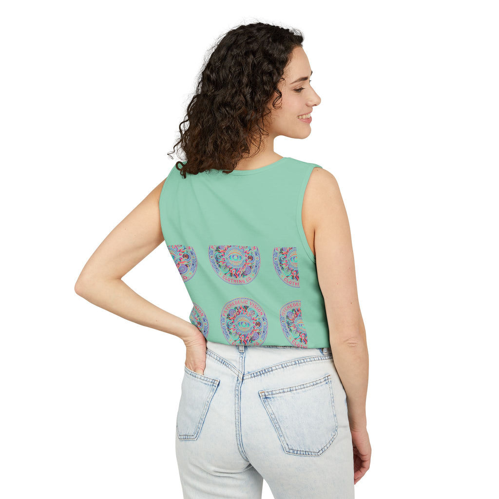 Psychedelic Vision Tank Top — Retro Eye Mandala Graphic