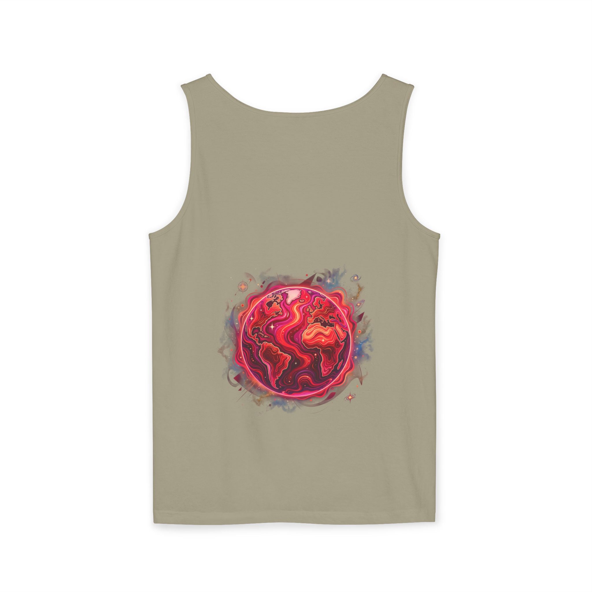 Red Planet Graphic Tank Top — '17/17' Streetwear Planet Design