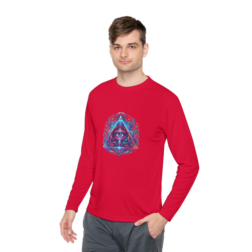 All-Seeing Eye Triangle Long Sleeve Tee — Psychedelic Mystic Graphic Shirt