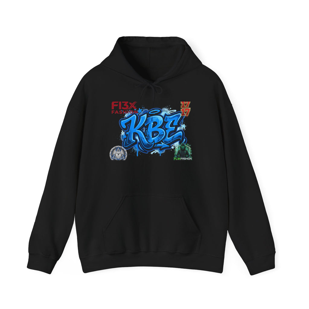 KBZ Graffiti Hoodie — Blue Street Art Logo Pullover