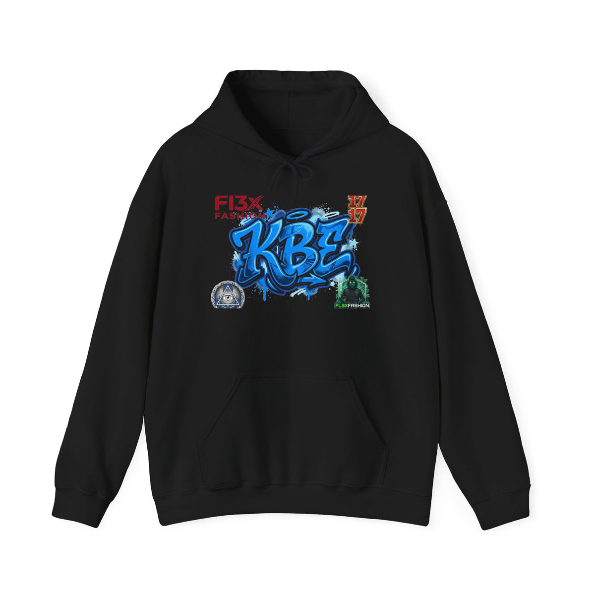 KBZ Graffiti Hoodie — Blue Street Art Logo Pullover