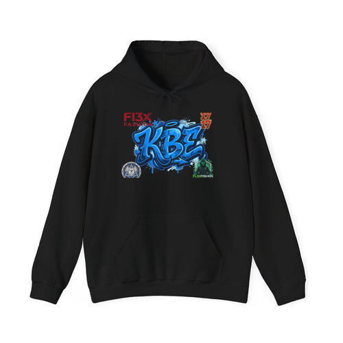 KBZ Graffiti Hoodie — Blue Street Art Logo Pullover