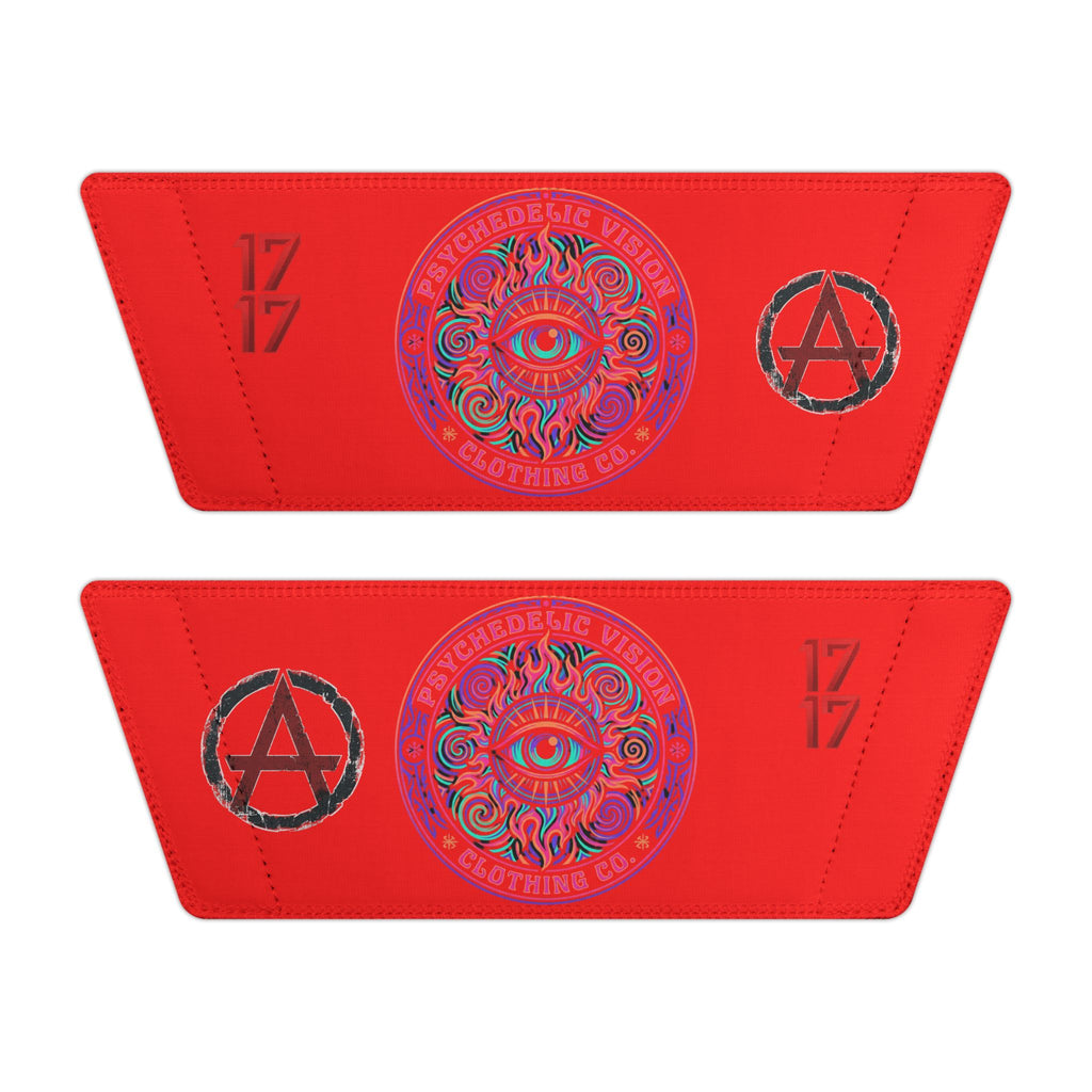 Men's Red Slide Sandals with Mystical Mandala Design