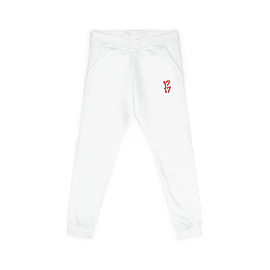 Embroidered '17' Fleece Sweatpants — Cozy Casual Joggers