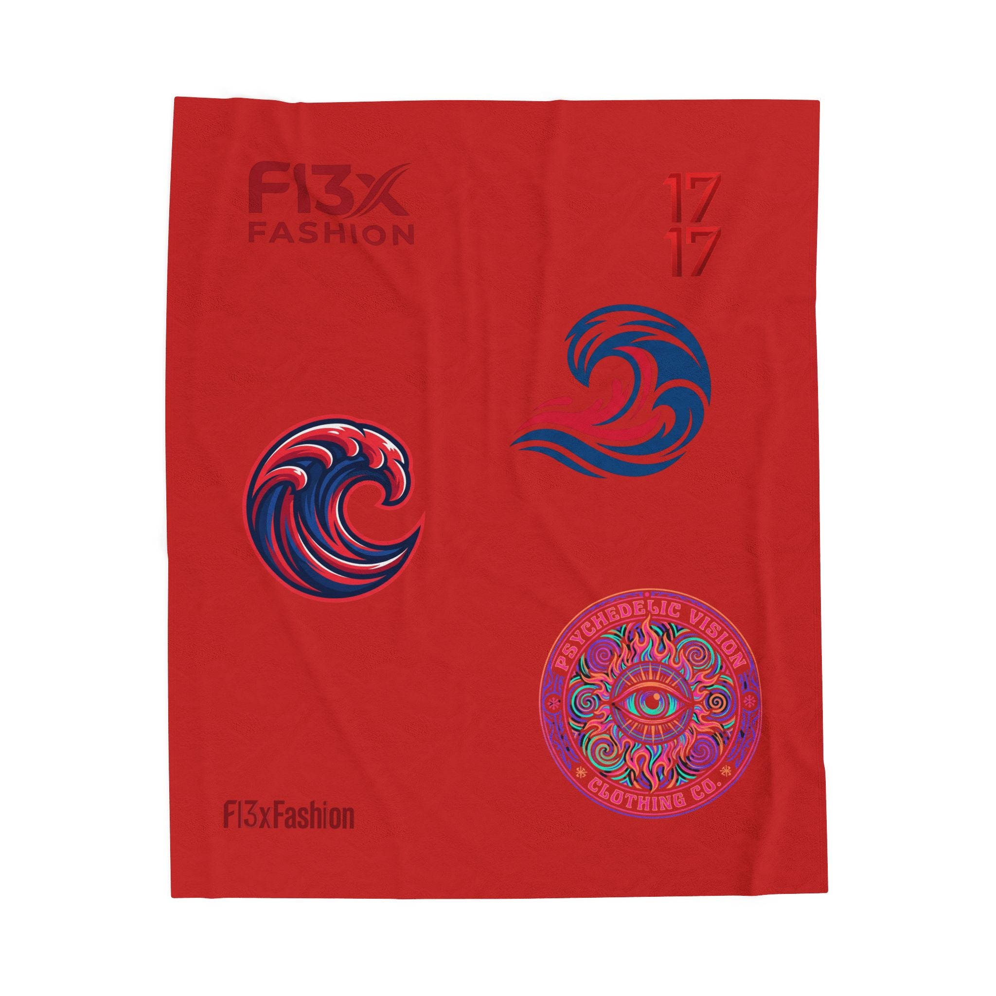 Plush Blanket - Psychedelic Wave Velveteen Throw