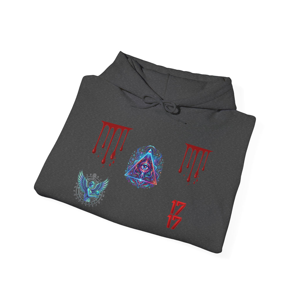Hoodie — Gothic 1717 Dripping Symbols Pullover