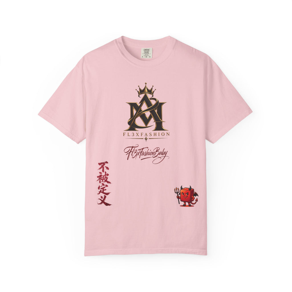 Graphic T-Shirt — Urban Asian-Inspired Logo Tee with Kanji & Devil Icon
