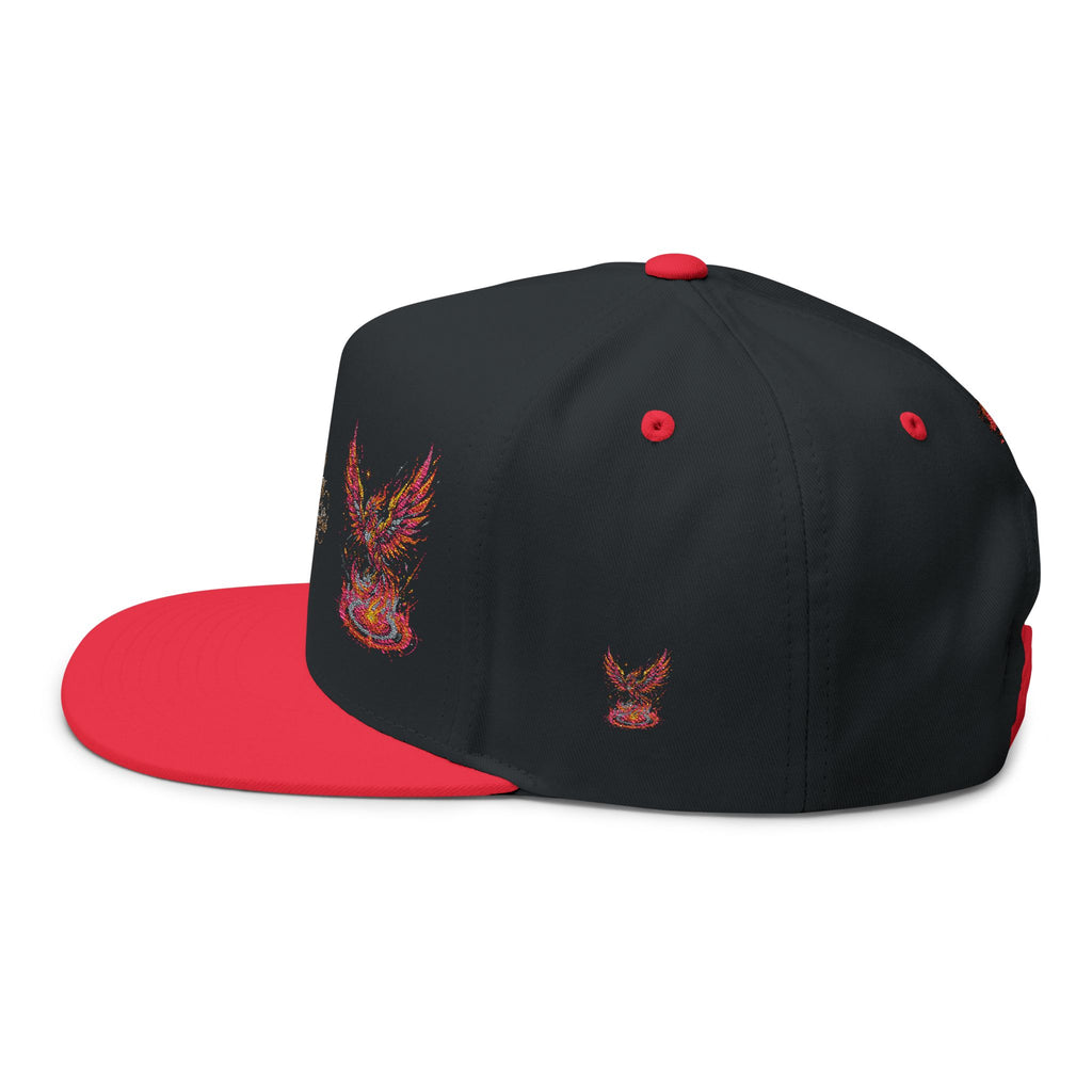 Embroidered Phoenix Flat Bill Cap — F13X Fashion Streetwear Snapback