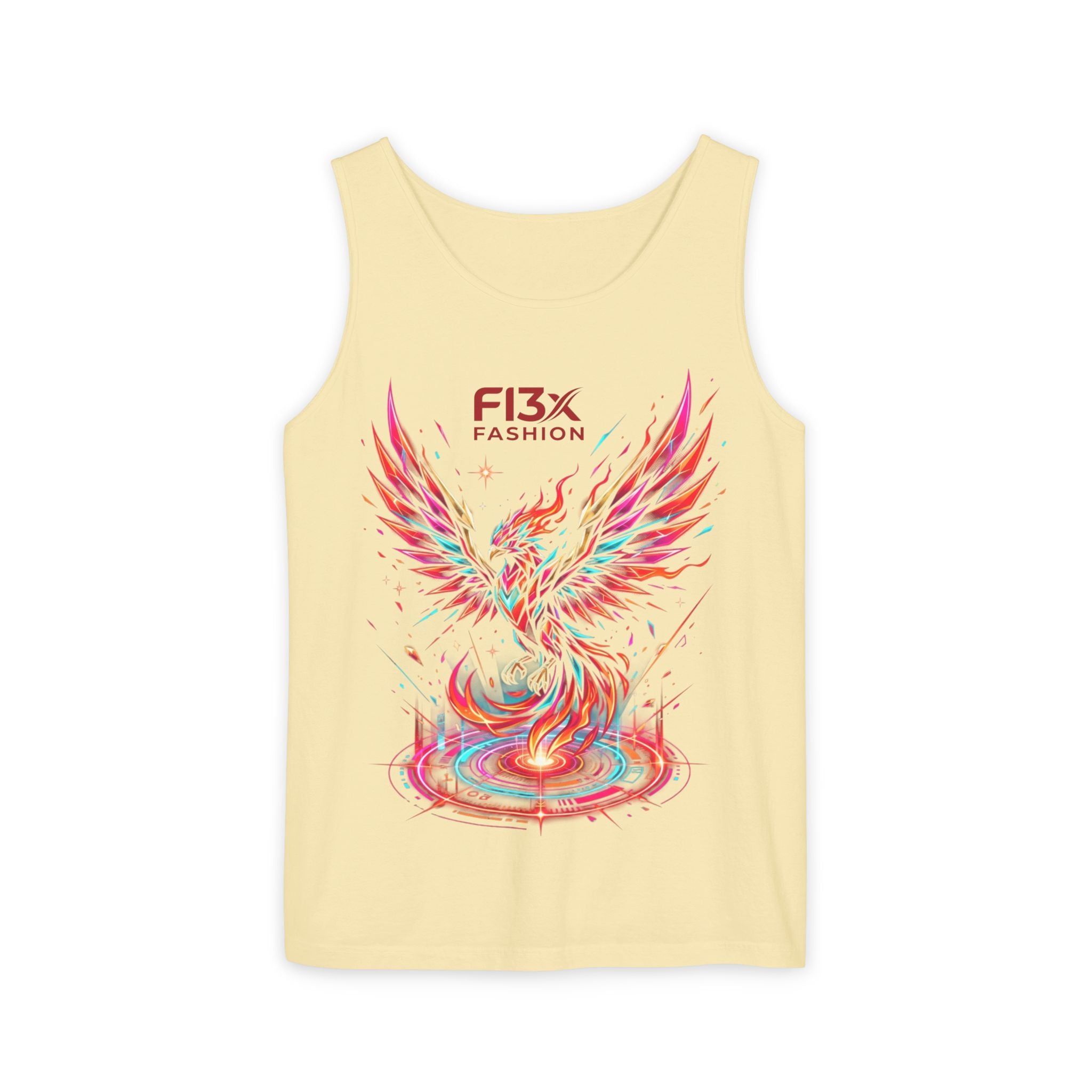 Phoenix Graphic Tank Top — Colorful Rising Firebird Design