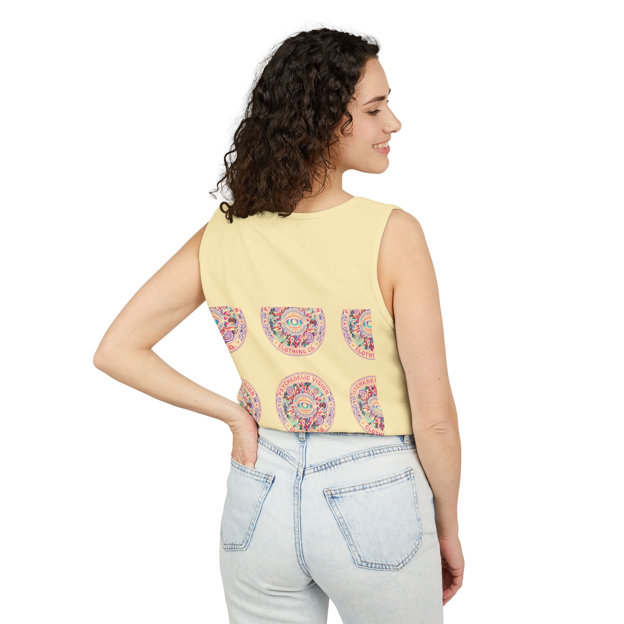 Psychedelic Vision Tank Top — Retro Eye Mandala Graphic