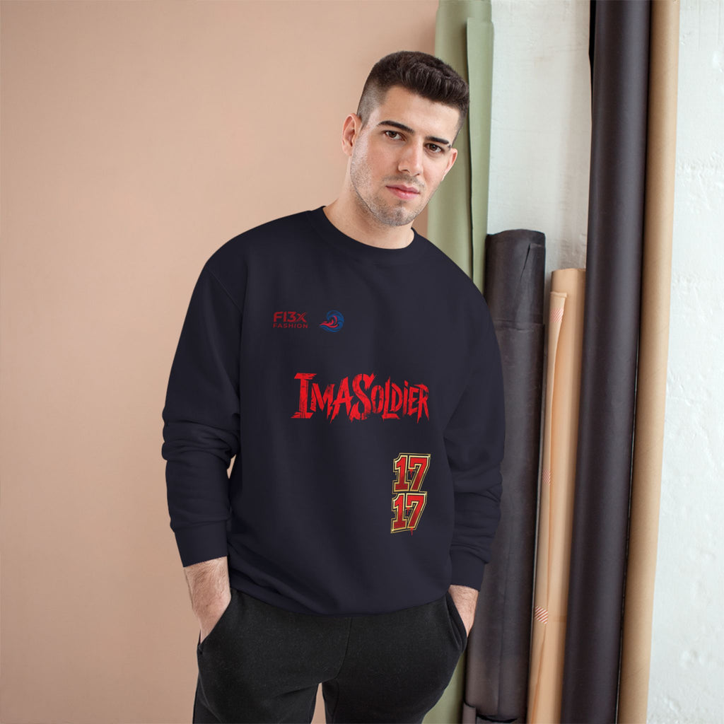 Soldier Graphic Sweatshirt — “I’ma Soldier” Red Streetwear Crewneck