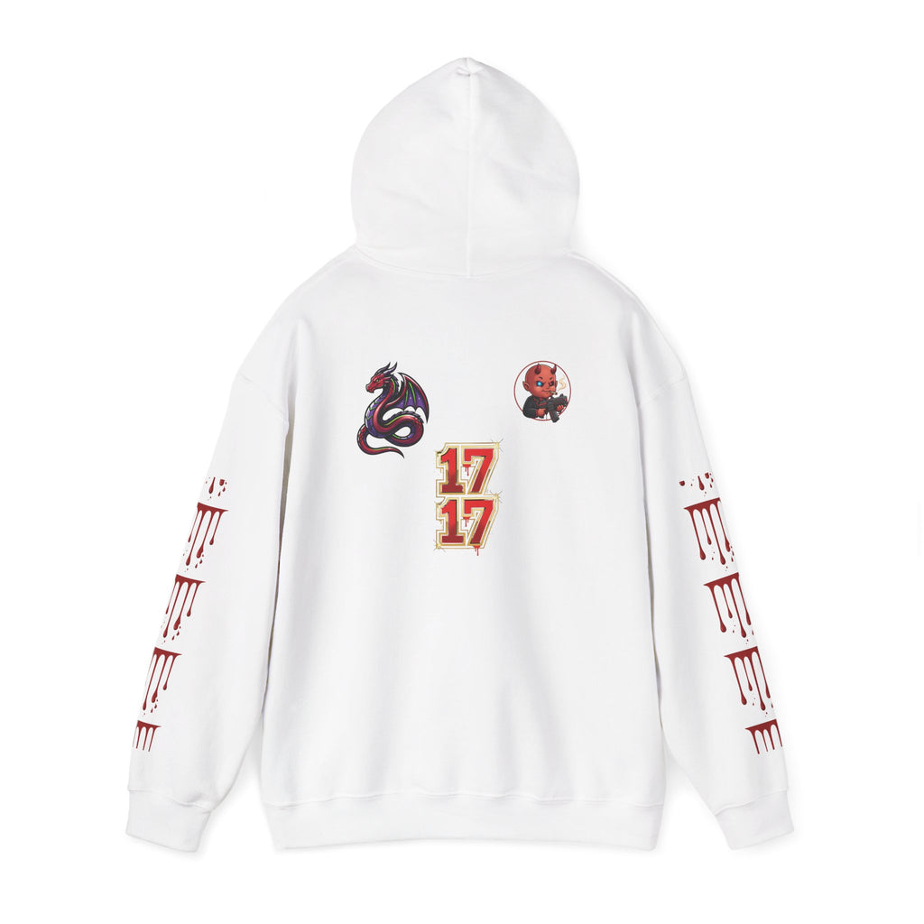 Hoodie — Gothic 1717 Dripping Symbols Pullover