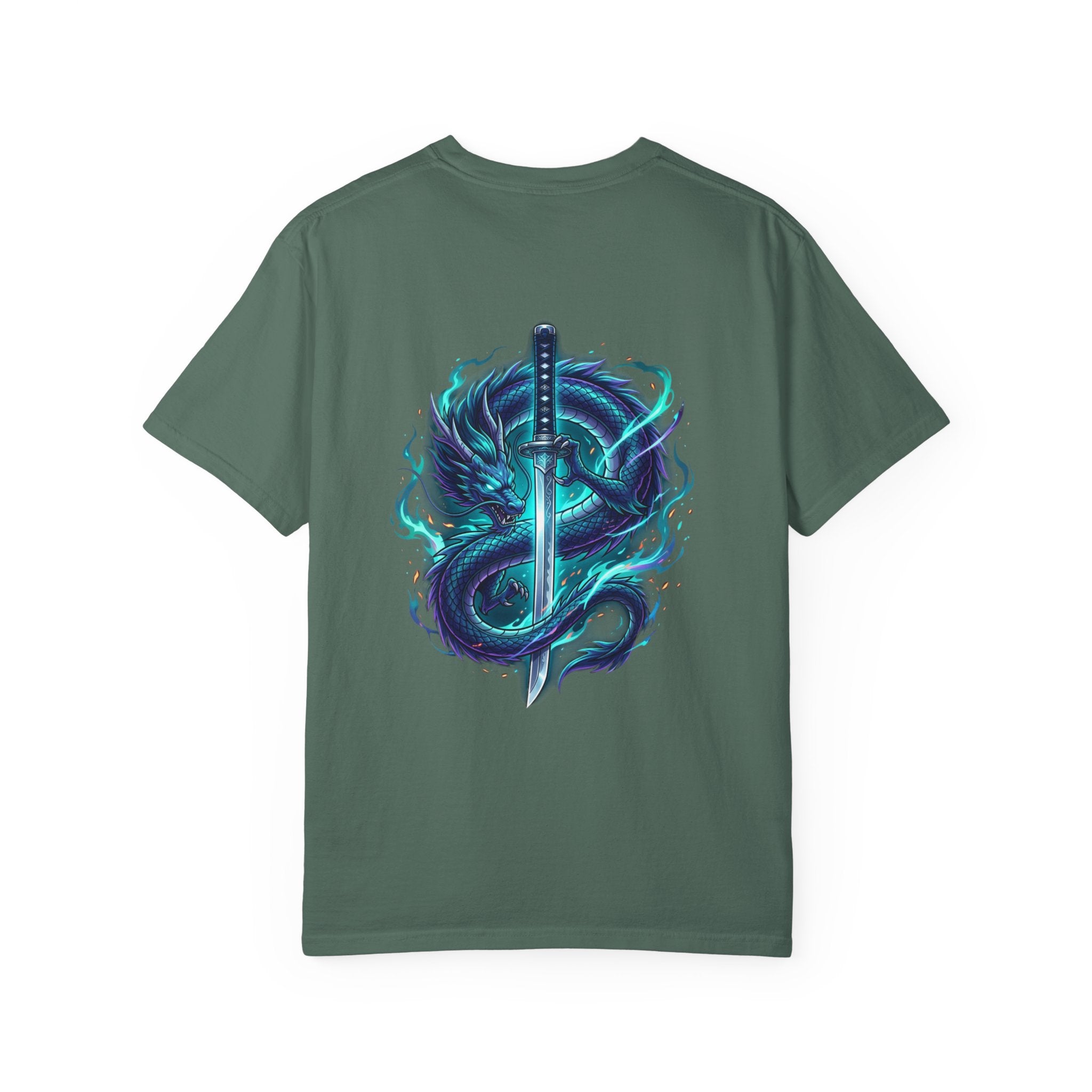 Dragon Katana T-Shirt — Neon Samurai Sword Graphic Tee (17/17)