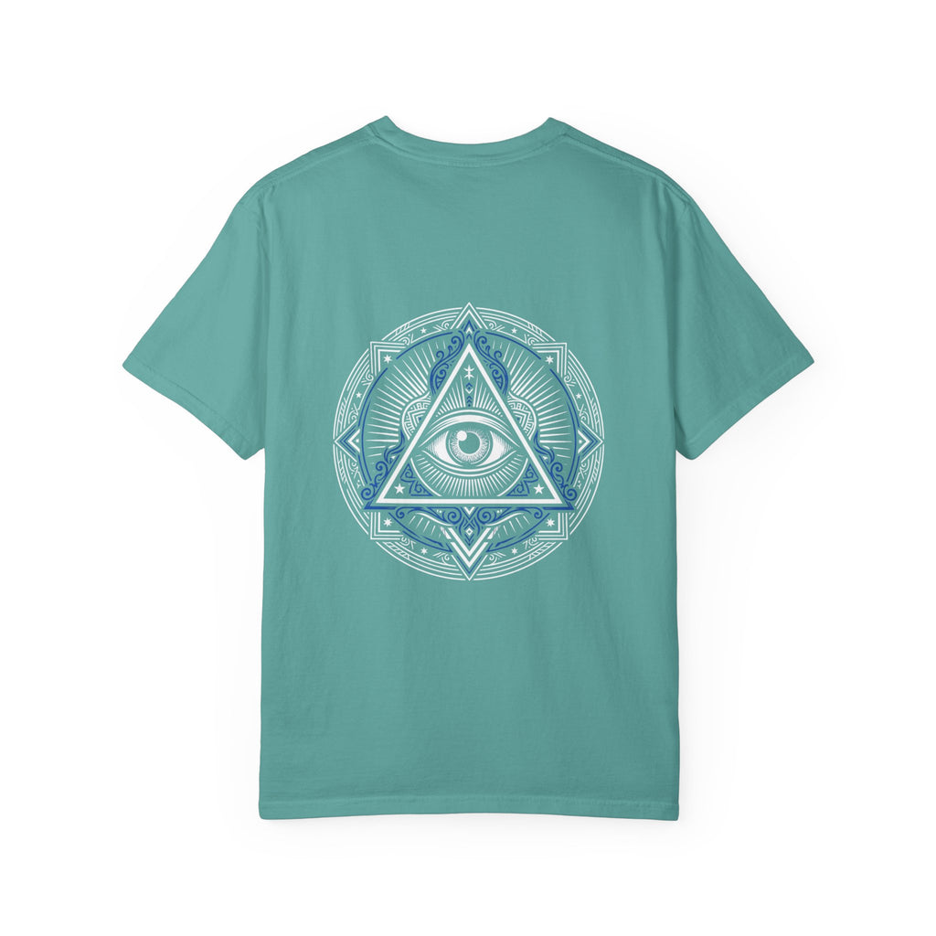 T-Shirt — Blue Geometric Mandala Bandana Graphic